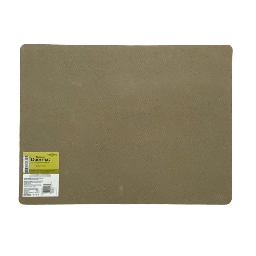 Mohawk Indoor Outdoor Doormat Happy Place Arrow Rectangle Neutral Brown 18X24 in